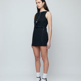 Lucie Zipper Mini Dress - Black
