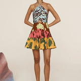 Poppy Spliced Mini Dress - Multi