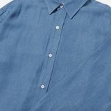 Luis Chambray Long Sleeve Shirt - Blue