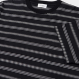 Multi Striped Relaxed Short Sleeve Tee - Black