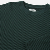 Waffle Half Sleeve Tee - Dark Green