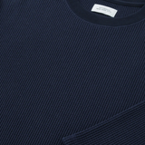 Waffle Half Sleeve Tee - Navy