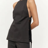 Side Tie Top - Black Olive