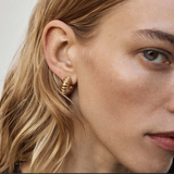Ribbed Small Drop Earring