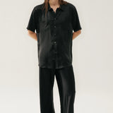 Bias Cut Pants - Black