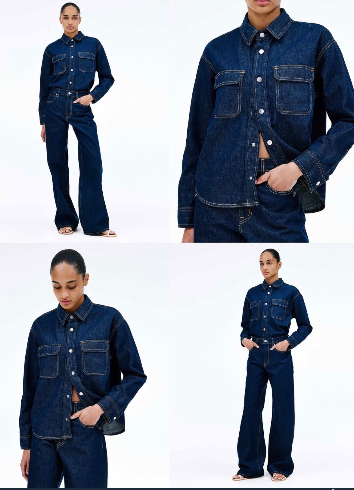 Woman wearing SLRVLAKE denim jeans with jacket styled for autumn at Peggy