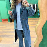 Rickie Maxi Trench – Cabana Blue