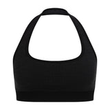 Halter Wool Bralet - Obsidian