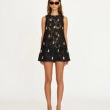Strela Micro Dress - Black Fleur Lace