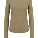 Organic Ruched Long Sleeve - Artichoke