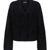 Brushed Alpaca Cardigan - Black