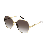 Gucci Square rounded Sunglasses - Gold