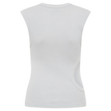 Organic Cotton Cut Out Tank - Silver