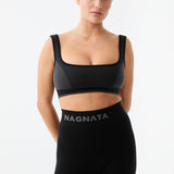 Classic Wool Bralet - Obsidian
