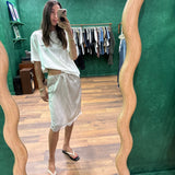 Fine Lace Skirt - Stone