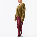 Brushed Alpaca Cardigan - Moss