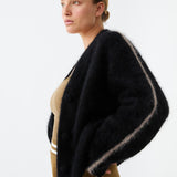 Brushed Alpaca Cardigan - Black