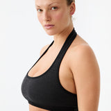 Halter Wool Bralet - Obsidian