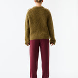 Brushed Alpaca Cardigan - Moss