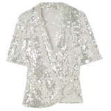 Opaline Sequin Polo - Glisten Clear