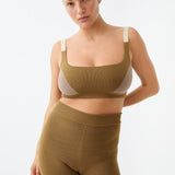 Organic Colour Block Bralet - Harvest