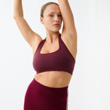 Halter Wool Bralet - Mulberry