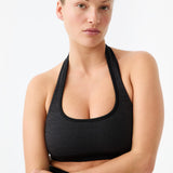Halter Wool Bralet - Obsidian