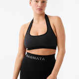 Halter Wool Bralet - Obsidian