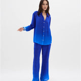 Cuban Nights Contrast Silk Chiffon Pants