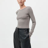 Organic Cotton Long Sleeve Top - Slate
