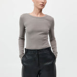 Organic Cotton Long Sleeve Top - Slate