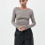 Organic Cotton Long Sleeve Top - Slate