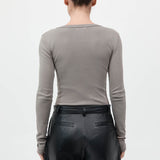 Organic Cotton Long Sleeve Top - Slate
