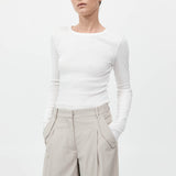 Organic Cotton Long Sleeve Top - White