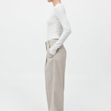 Organic Cotton Long Sleeve Top - White