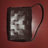 Woven Envelope Mini Tote - Chocolate