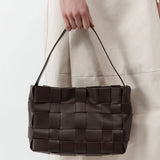 Woven Mini Tote - Chocolate