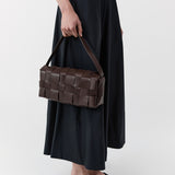 Slim Woven Envelope Slim Tote - Chocolate