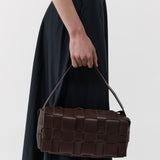 Slim Woven Envelope Slim Tote - Chocolate