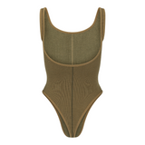 Classic Wool Bodysuit - Fennel