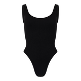 Classic Wool Bodysuit - Black