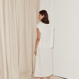 Pintuck Skirt - White