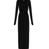 Salvador Beaded Long Sleeve Dress - Black