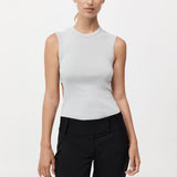 Organic Cotton Cut Out Tank - Silver