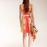 Mini Sleeveless Zipper Dress - Citrine Stripe