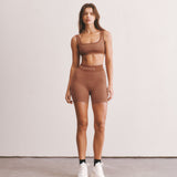 Houndstooth Wool Mini Short - Spice