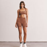 Houndstooth Wool Mini Short - Spice