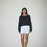 Square Neck Cardigan - Forest