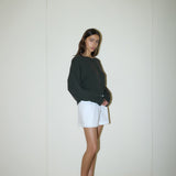 Square Neck Cardigan - Forest