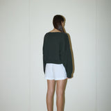 Square Neck Cardigan - Forest